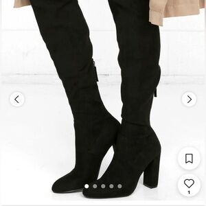 Steve Madden Over the Knee Suede Heeled Boots 6.5